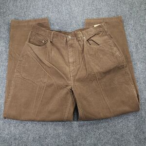 Perry Ellis America Vintage Corduroy Pants Men's 36x30 Brown Straight Leg